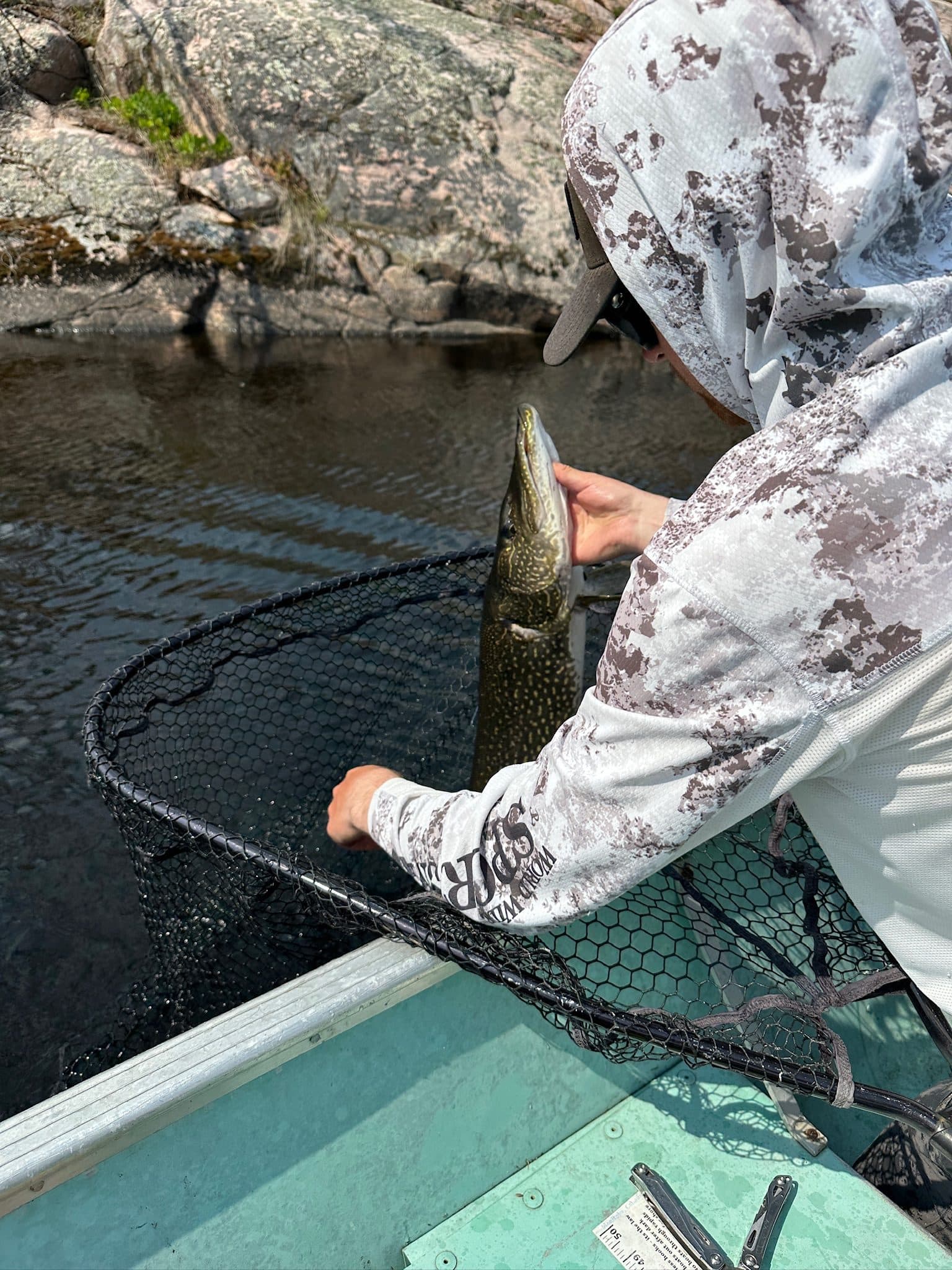 Catch and release fishing at Dogskin Lake