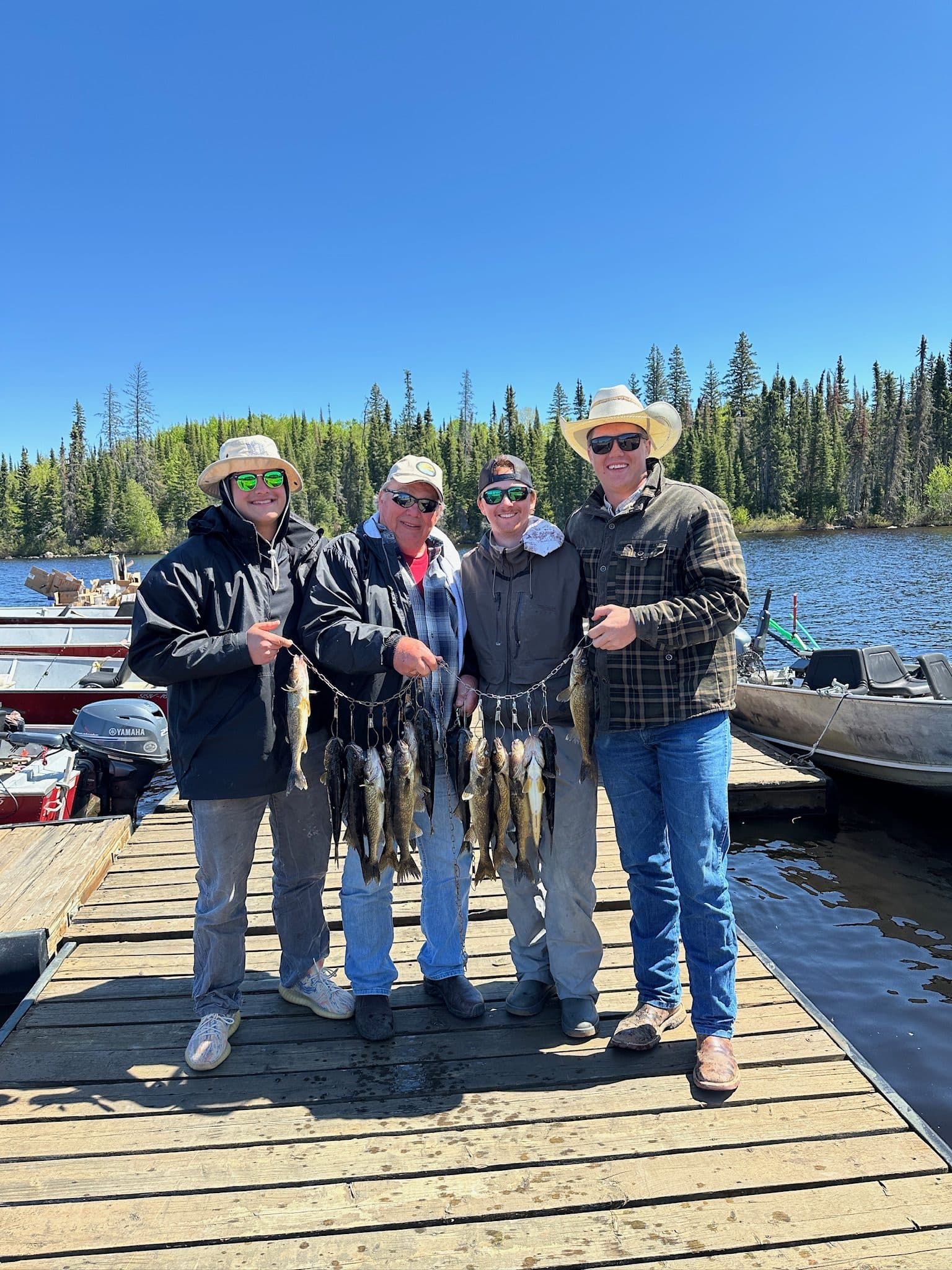 Day's catch on the dock