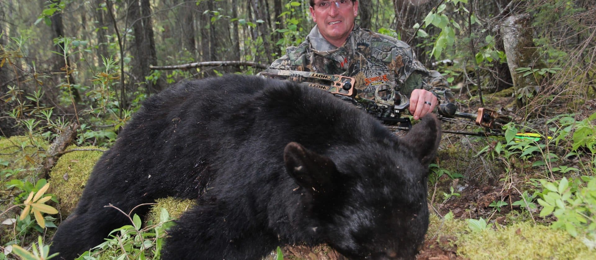 Sunset over the Manitoba wilderness during bear hunting season