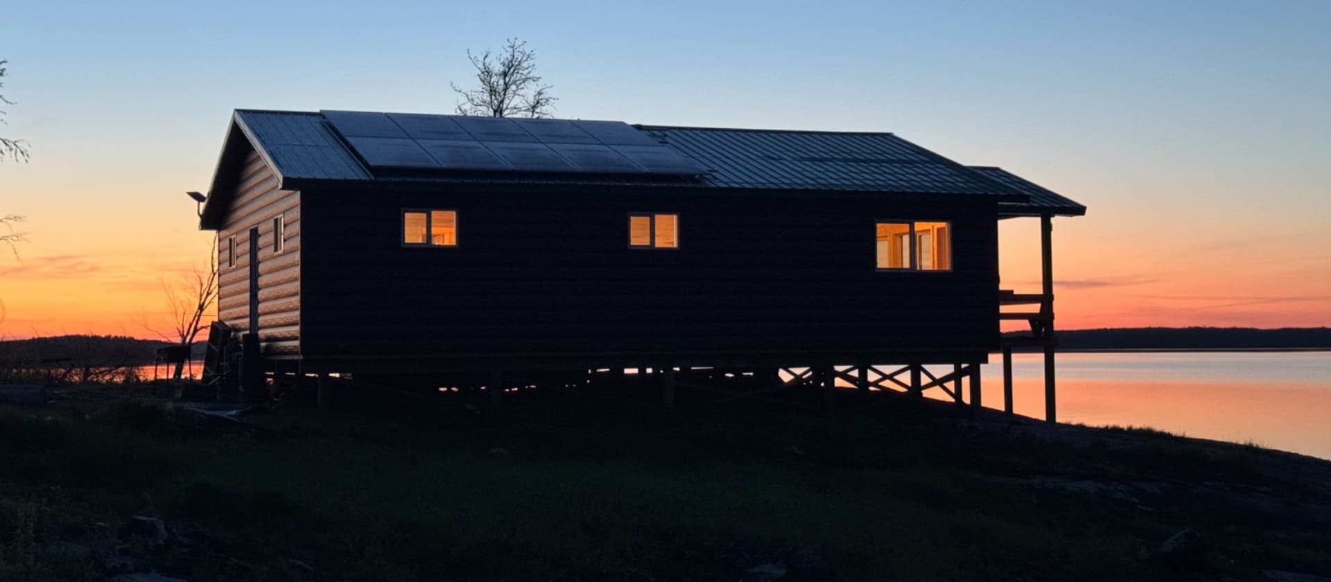 Aerial view of Mannifrank Lake outpost lake